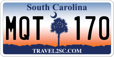 SC license plate MQT170