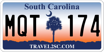SC license plate MQT174