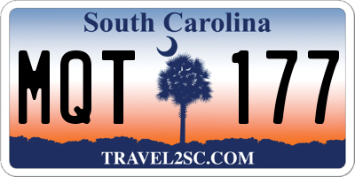 SC license plate MQT177