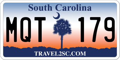 SC license plate MQT179