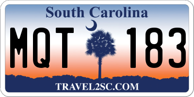 SC license plate MQT183