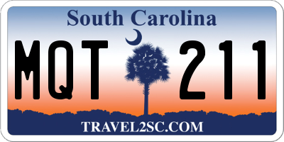 SC license plate MQT211