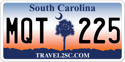 SC license plate MQT225