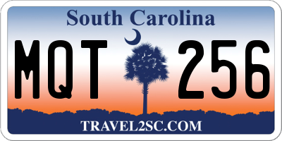SC license plate MQT256