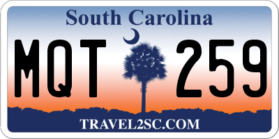 SC license plate MQT259