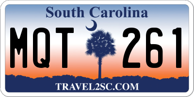 SC license plate MQT261
