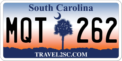SC license plate MQT262