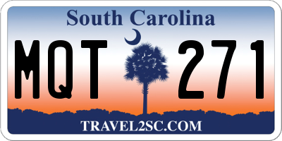 SC license plate MQT271