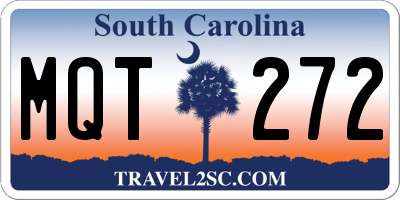 SC license plate MQT272