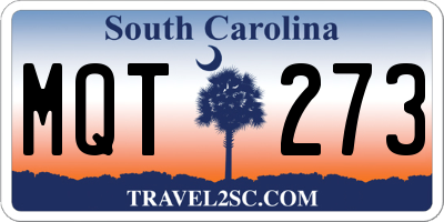 SC license plate MQT273