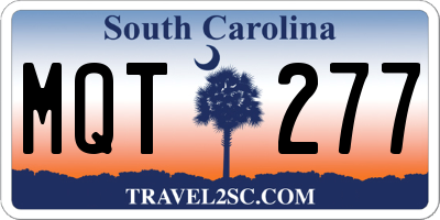 SC license plate MQT277