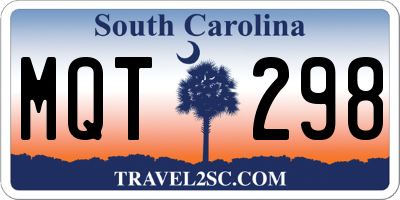 SC license plate MQT298