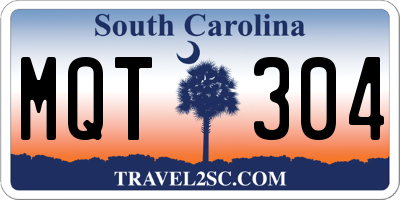 SC license plate MQT304