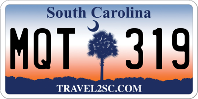 SC license plate MQT319