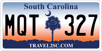 SC license plate MQT327