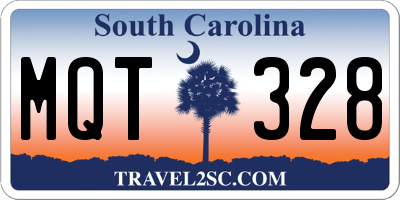 SC license plate MQT328