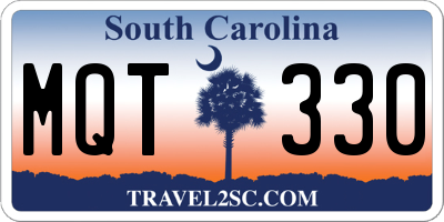 SC license plate MQT330