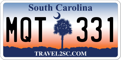SC license plate MQT331