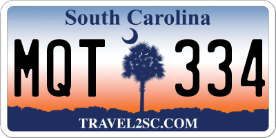 SC license plate MQT334