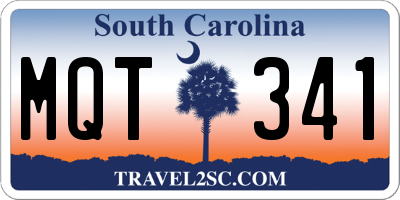 SC license plate MQT341