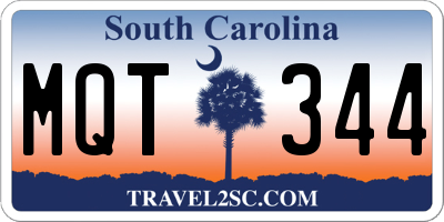 SC license plate MQT344