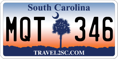 SC license plate MQT346