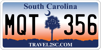 SC license plate MQT356