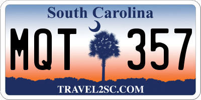 SC license plate MQT357