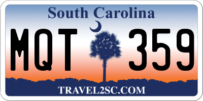 SC license plate MQT359
