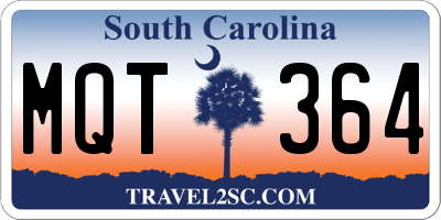 SC license plate MQT364