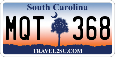 SC license plate MQT368