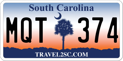 SC license plate MQT374
