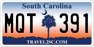 SC license plate MQT391