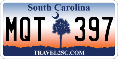 SC license plate MQT397
