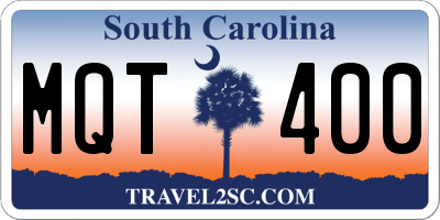 SC license plate MQT400