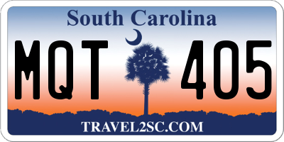 SC license plate MQT405