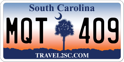 SC license plate MQT409