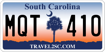 SC license plate MQT410