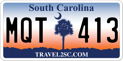 SC license plate MQT413