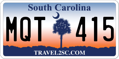 SC license plate MQT415