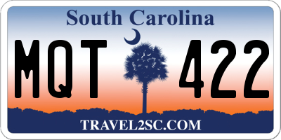 SC license plate MQT422