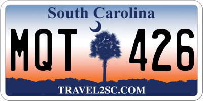 SC license plate MQT426