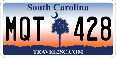 SC license plate MQT428