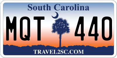 SC license plate MQT440