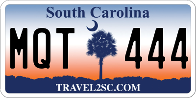 SC license plate MQT444