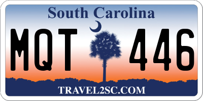 SC license plate MQT446