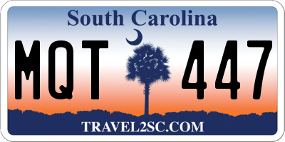 SC license plate MQT447