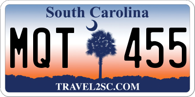 SC license plate MQT455