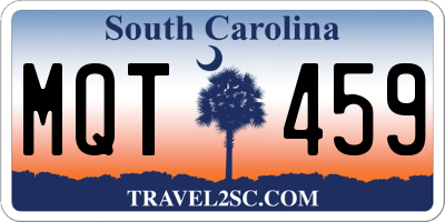 SC license plate MQT459