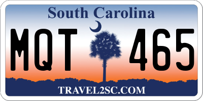 SC license plate MQT465